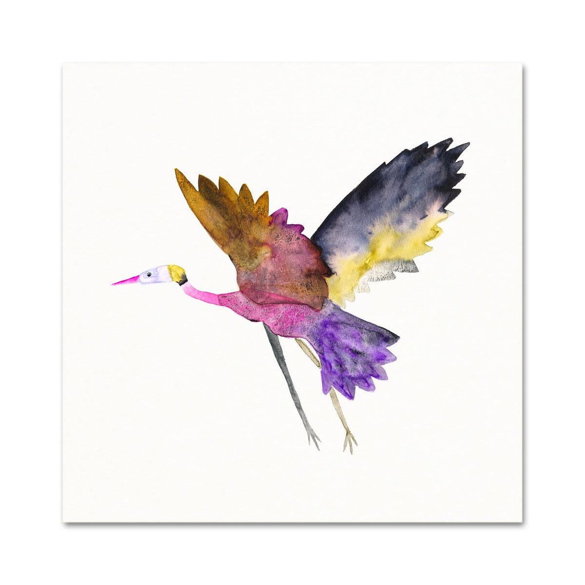 Baby Shower Gift. Watercolor Bird Art.