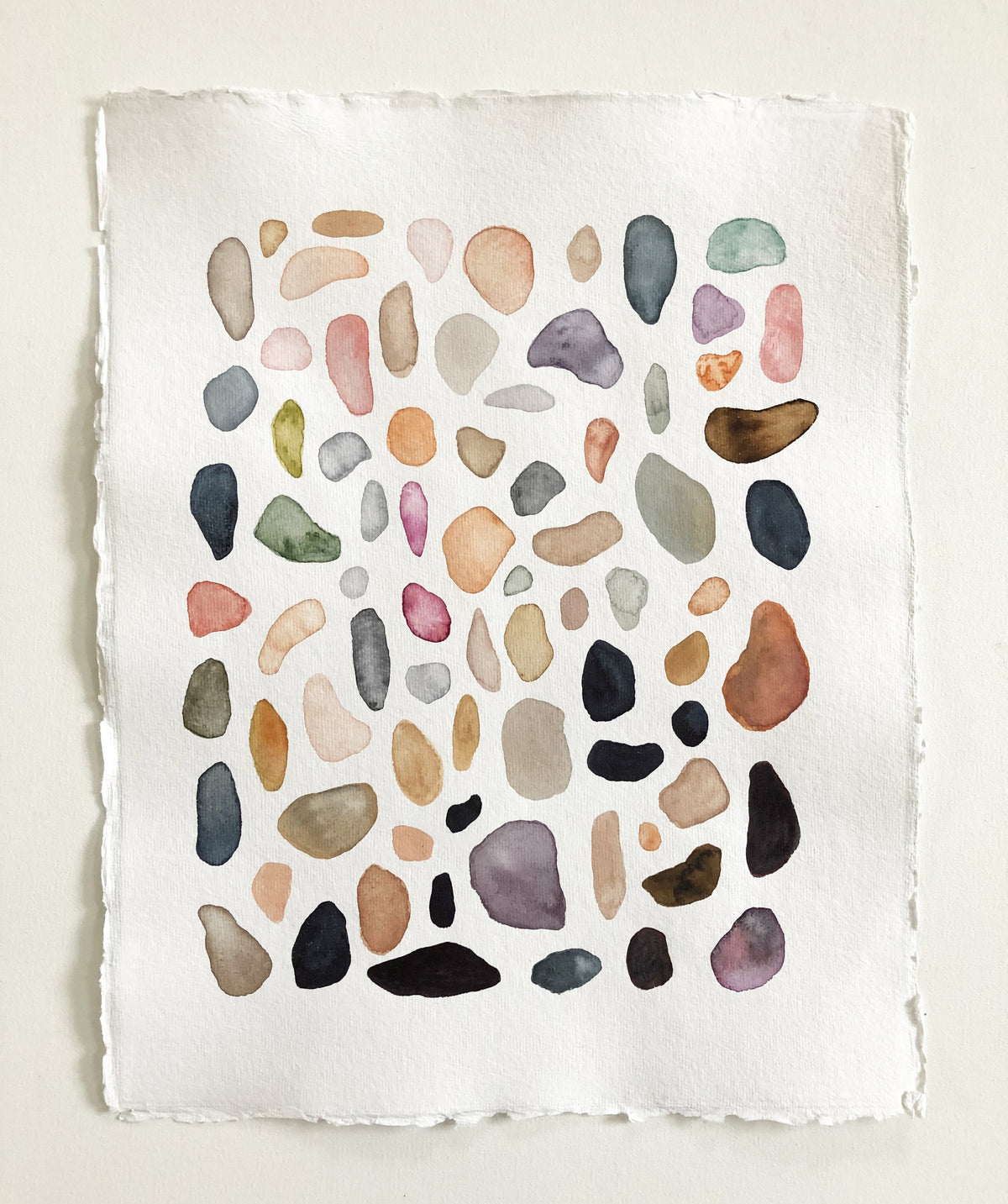 Rock Collection No. 5 - 16&quot;x20&quot; on Handmade Paper