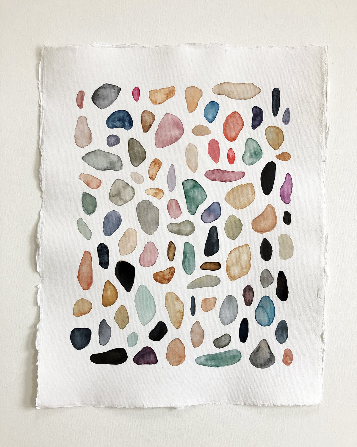 Rock Collection No. 4 - 16&quot;x20&quot; on Handmade Paper