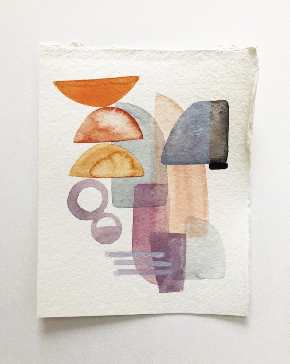 Shape Shift No. 13  - 8&quot; x 10&quot; on Handmade Paper