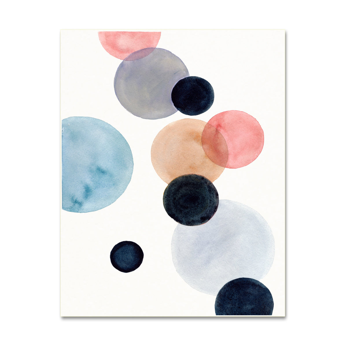 Abstract Wall Art. Colorful Watercolor Contemporary Decor.